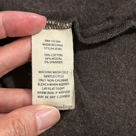 Garnet Hill Long Sleeve Stretch Modal Jersey Maxi Dress Brown Rear Keyhole-XL - Picture 10 of 10